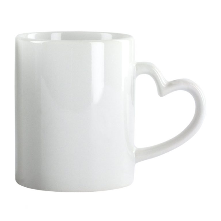 Sublimation Heart Handle White Mug Printing - Laser, CNC,Heat Press ...